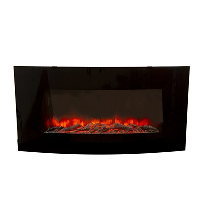 Radiant RHE7C Fireplace Decorative Curved Glass Indoor with “Coal” 1800W 220-240V
