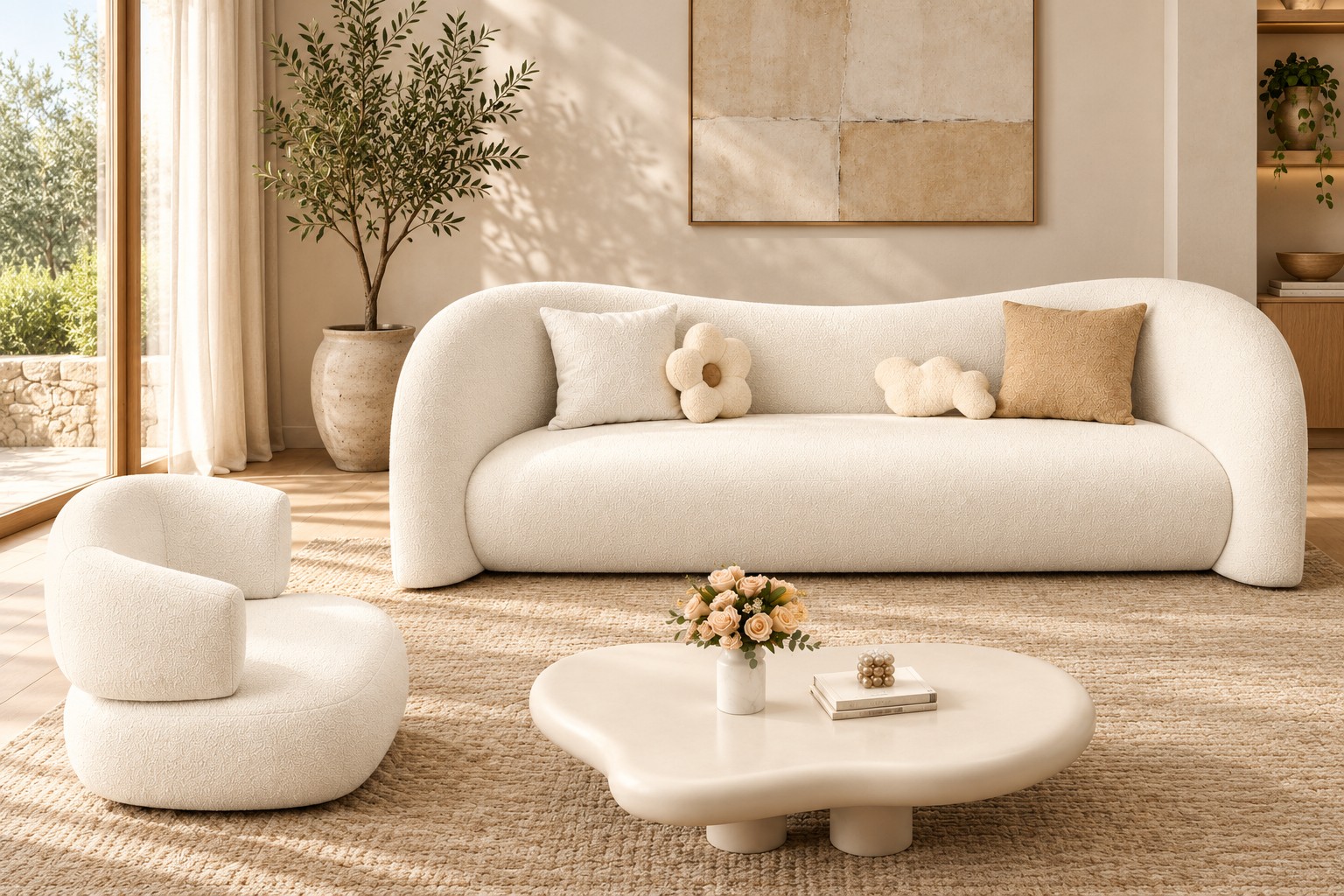 Moon Sofa + Nordic Armchair 1 Moon Sofa + Nordic Armchair
