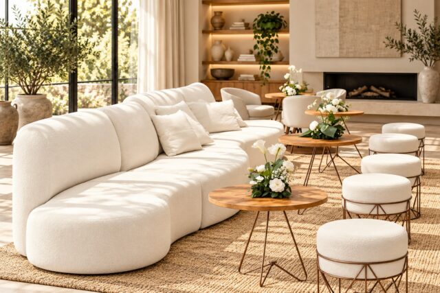 Curved event lounge