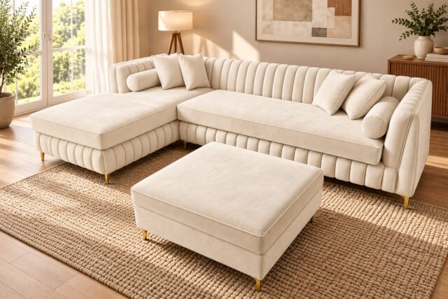 Black L-shaped sectional